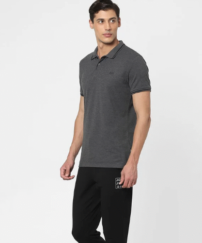 GREY Grey Color T-Shirt